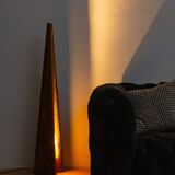 Handmade Mid-Century Modern Light ZENITH Solid Wood Sculptural Floor lamp