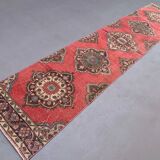 Distressed turkish runner 400x81 cm wool vintage tribal rug