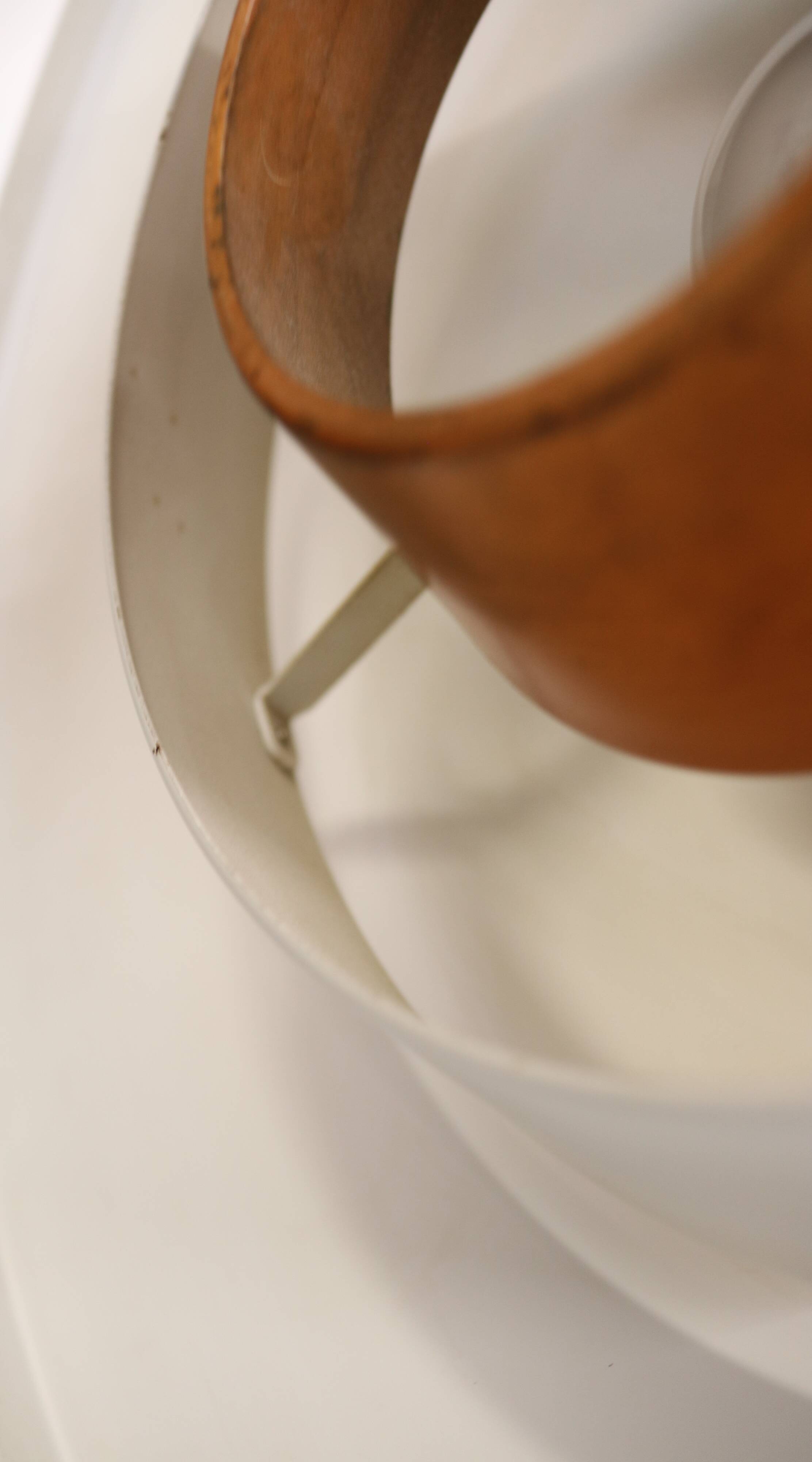Rare Mid-Century Danish design lamp ,1960s -black&white metal& solid copper