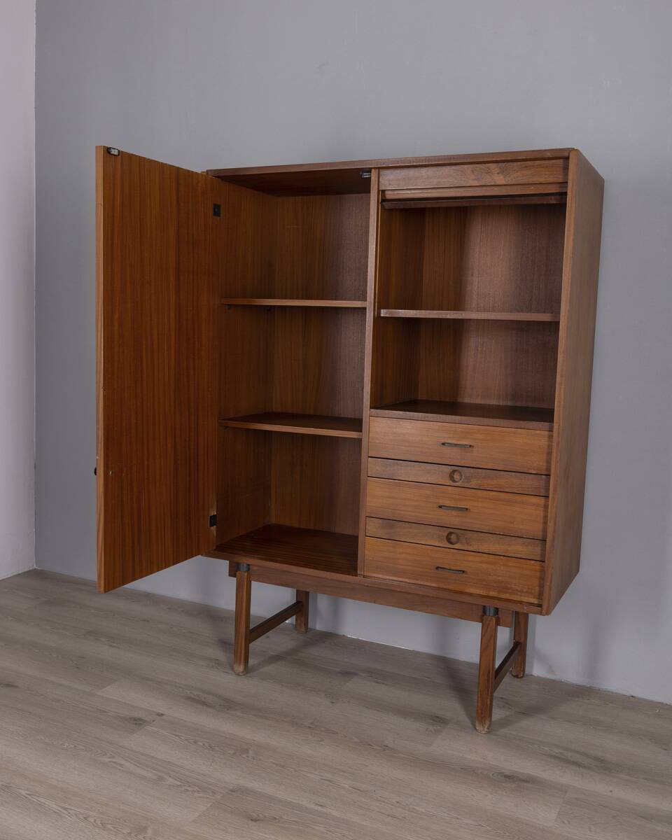 HIGHBOARD VINTAGE 1960S WOODEN SIDEBOARD DESIGN BY BAROVERO