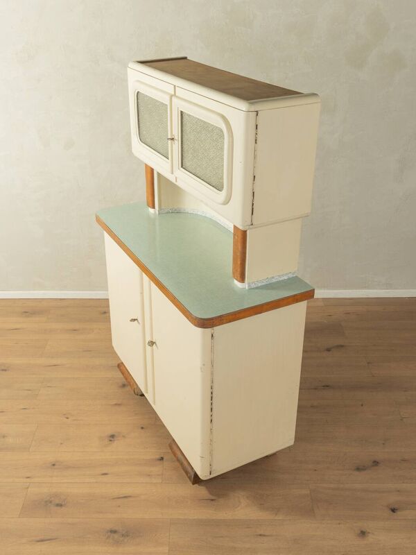 Meuble de cuisine Art Déco unique en deux parties des années 1920