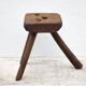 Tabouret bois tripode, tabouret de traite, porte-plante bois