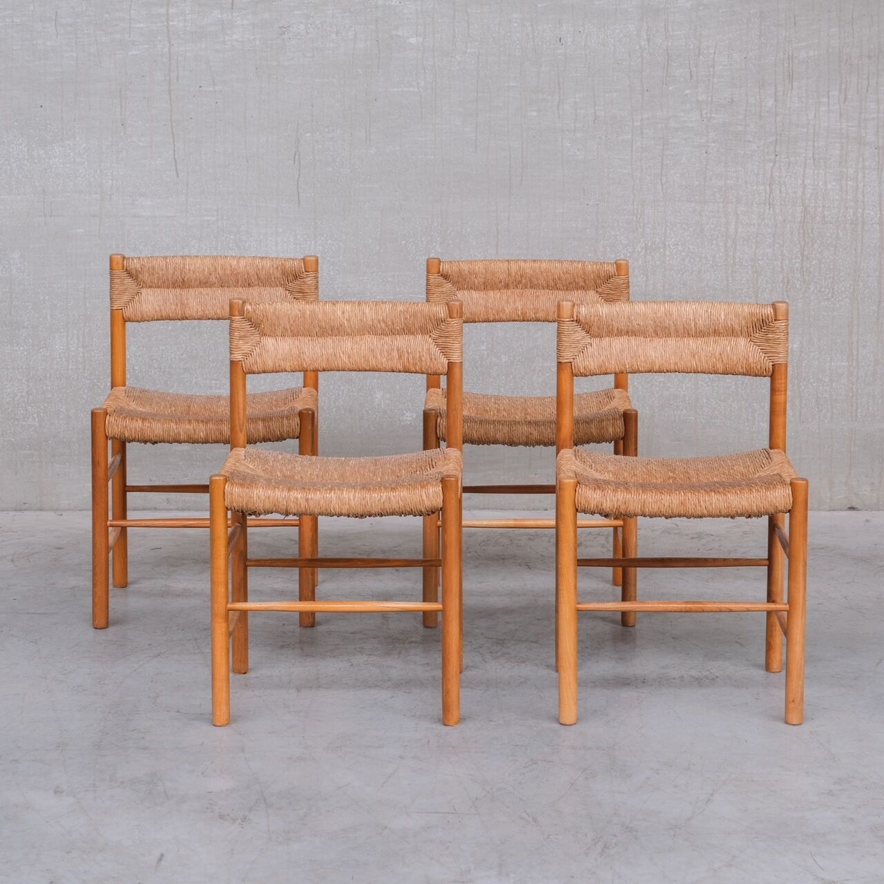 'Dordogne' Mid-Century Rush Dining Chairs