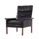 Fauteuil en palissandre, design scandinave, années 1960, designer : Hans Olsen, production : Danemark