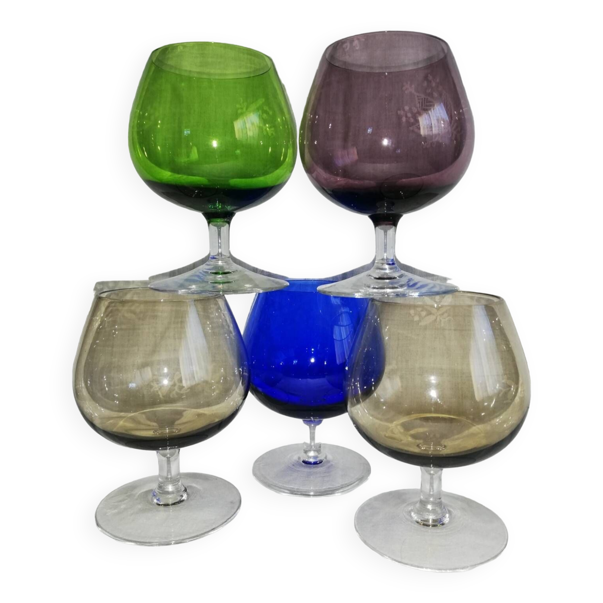 Set de 5 grands verres à cognac