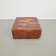 Brown Leather Pouf with Patchwork from de Sede, Switzerland, 1970s