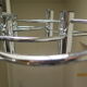 Sciolari chrome metal ceiling light with 8 light sources.