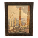 Framed painting - view of a forum
