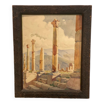 Framed painting - view of a forum