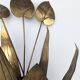 Brass Floral Leaf Wall Sconce, Hollywood Regency Style, 1960s