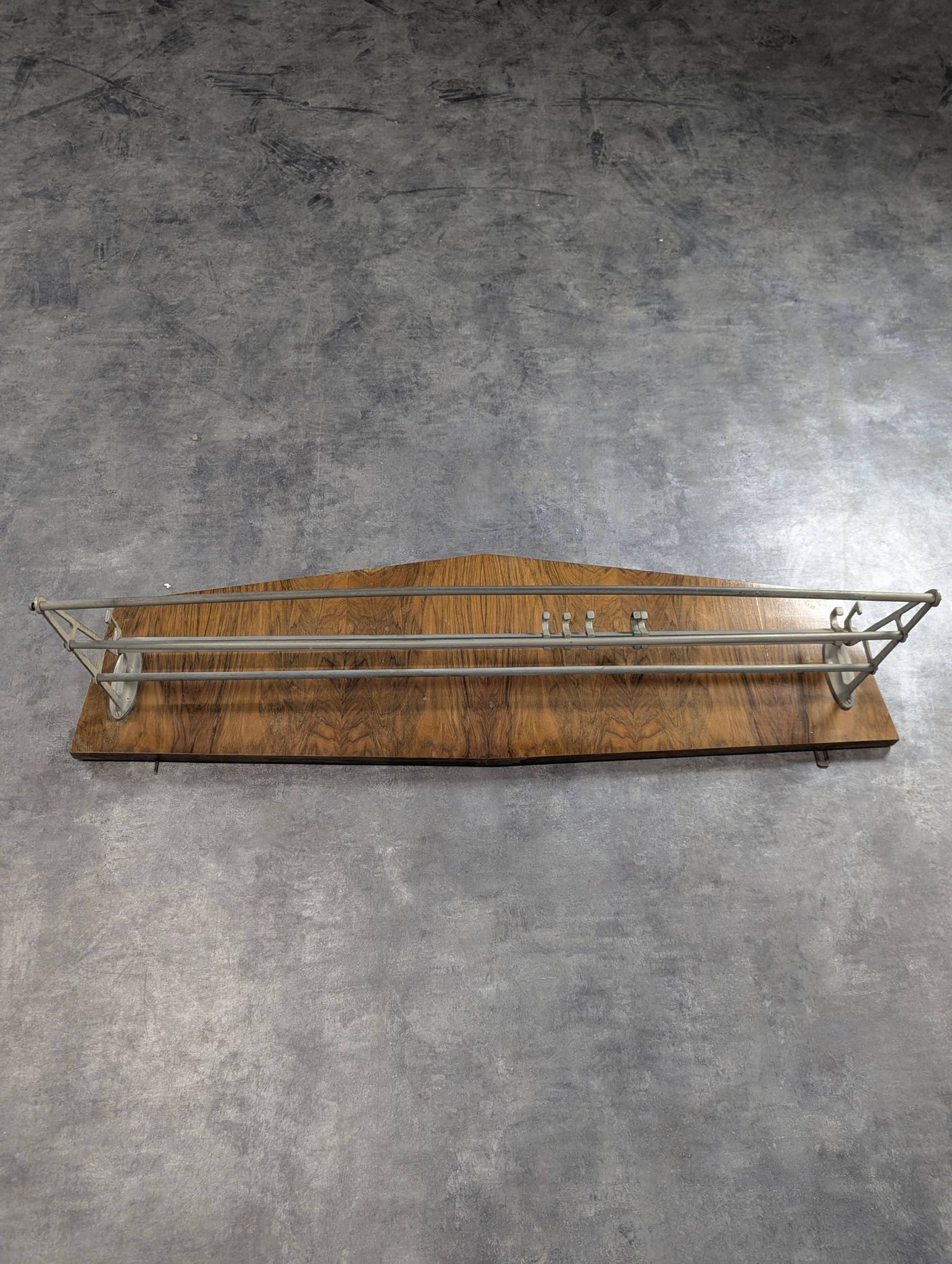 Railway style coat rack