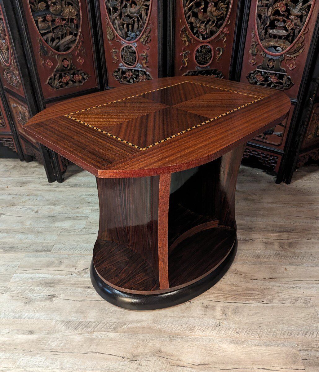 Art Deco mahogany side table