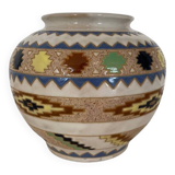 Aztec patterned vase