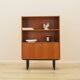 Danish teak-veneered bookcase with a bar and adjustable shelves, 1970s.