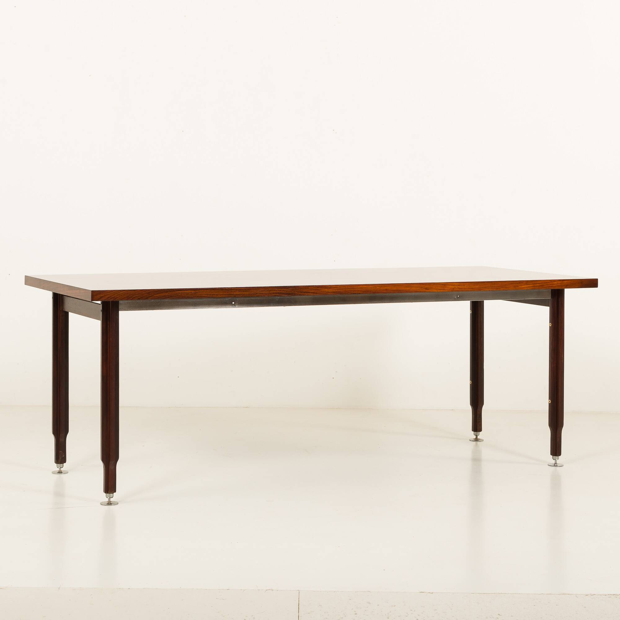 Italian extra long mid century rosewood table 1960s