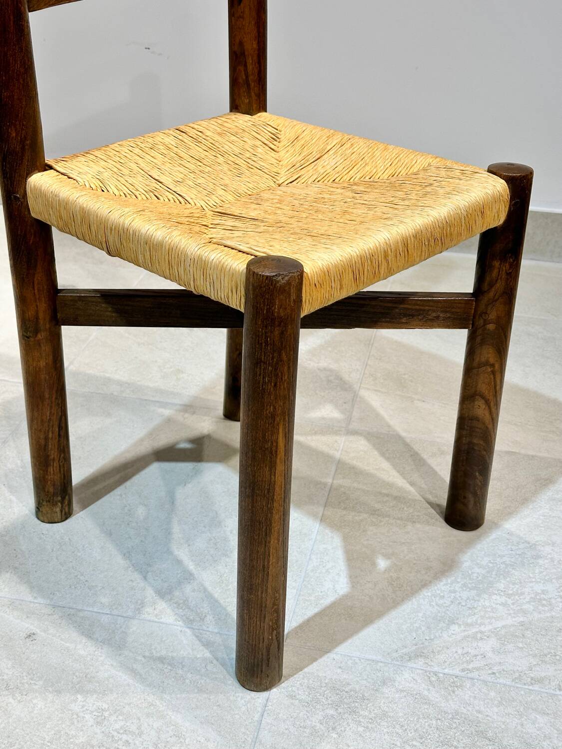 Set of 2 Charlotte Perriand Meribel chairs, in ash, circa 1950, original edition