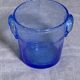 Blown glass ice bucket and lavender blue bubble from the Biot glassworks