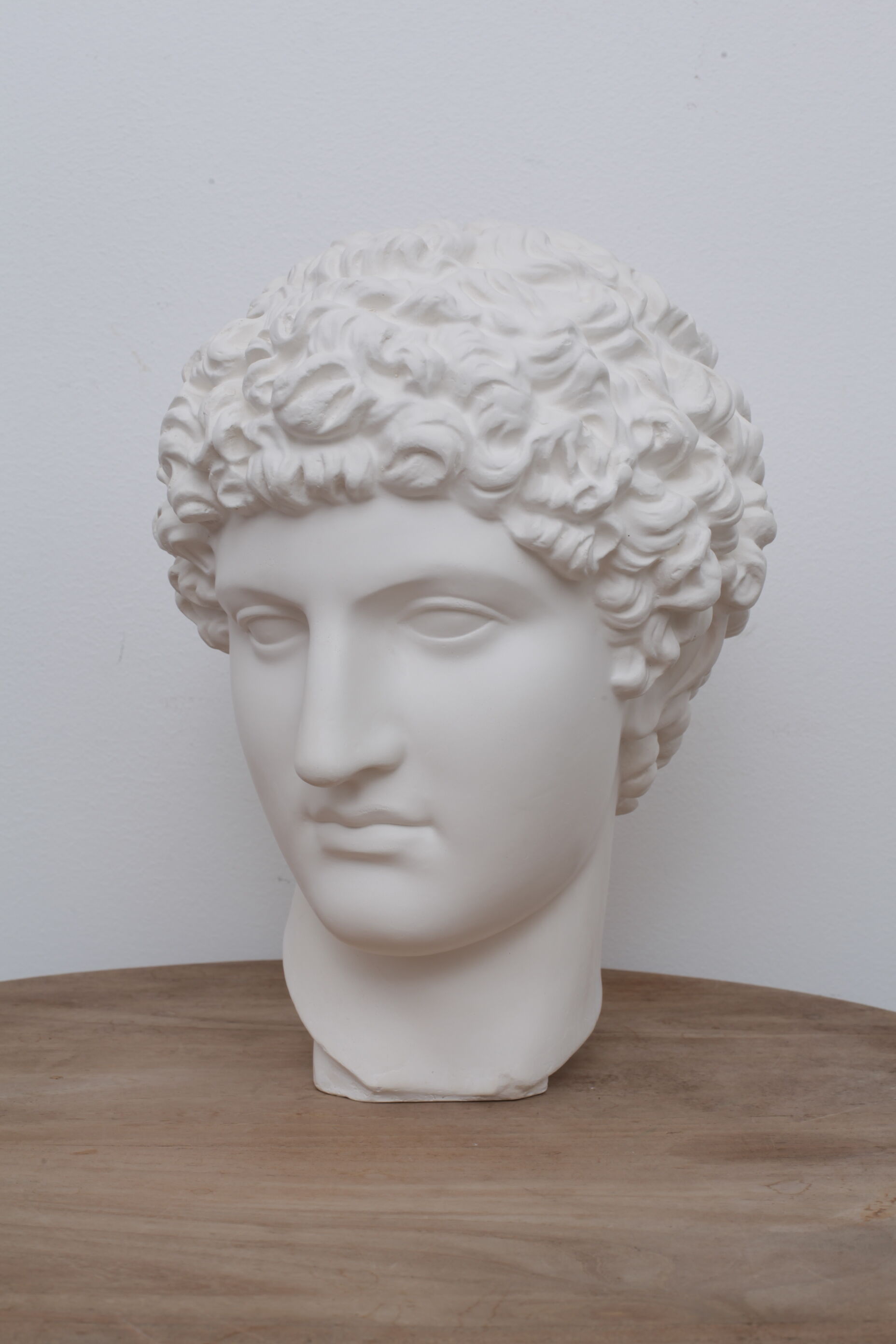 Greek head in matt white plaster