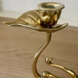 Art Nouveau style chandelier in solid brass
