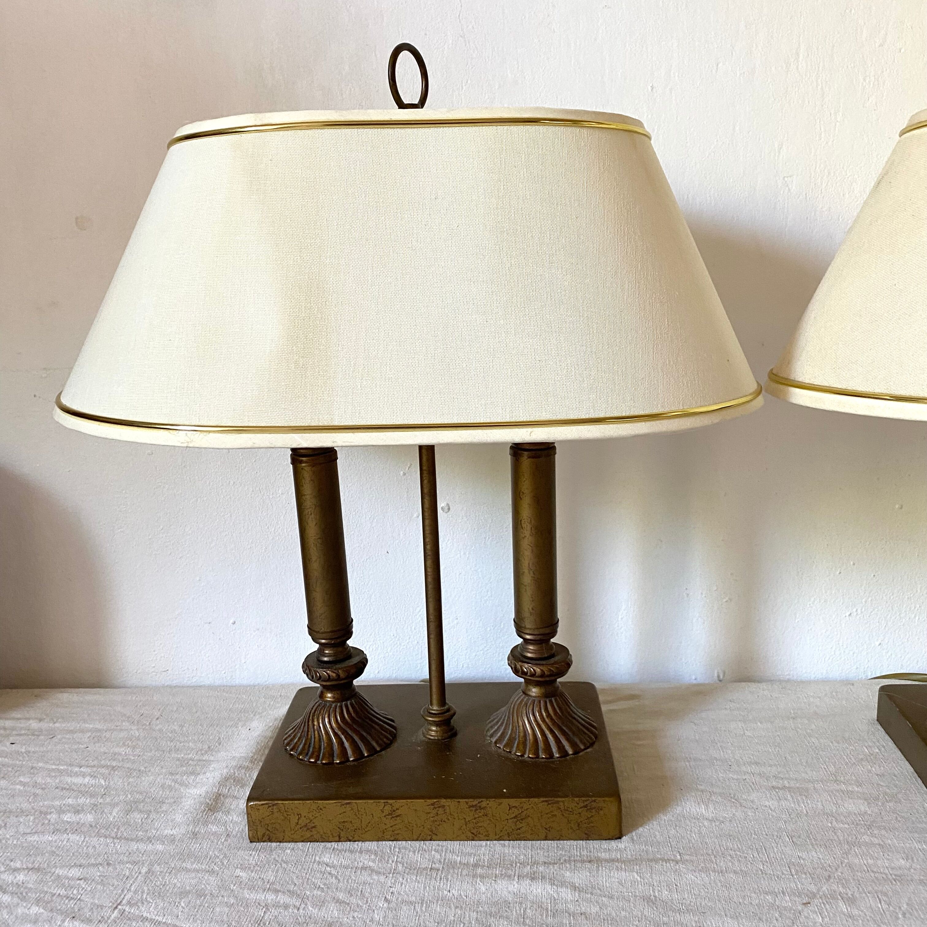 Pair of lamps style hot water bottle touch, 80s