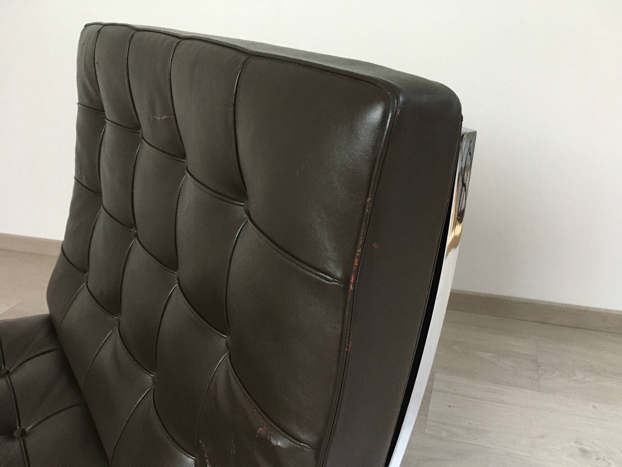 Barcelona armchair by Ludwig Mies van der Rohe for Knoll 1980