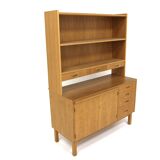 Scandinavian oak chest of drawers-bookcase, Sweden, 1960
