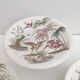 Three porcelain potters decoration heron and bamboo