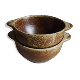 Set of two stoneware bowls