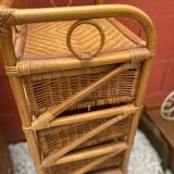 Rattan shelf