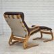 1970s, Norwegian design by Elsa & Nordahl Solheim, set of chair with stool.