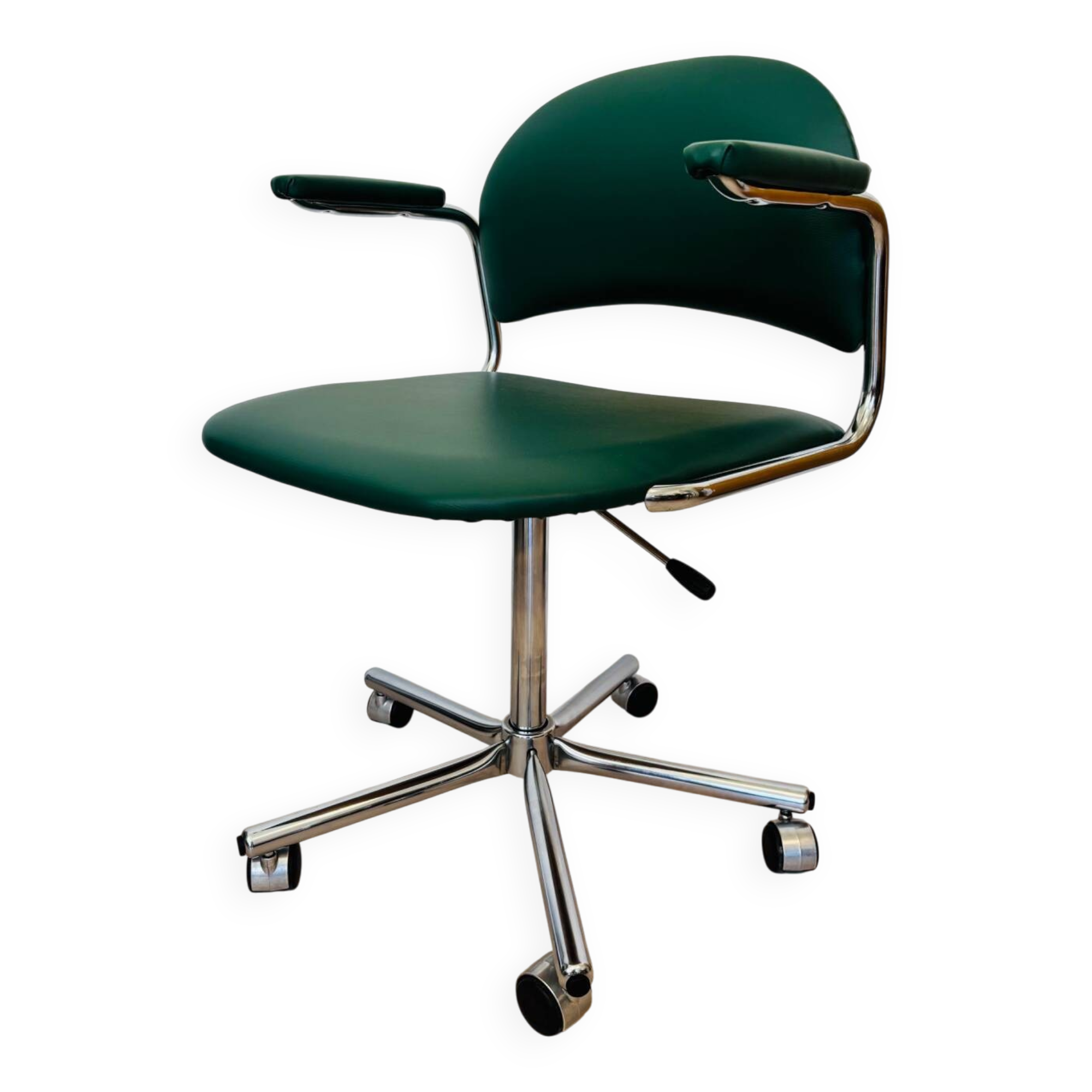 Fully Restored Kovona Green Office Chair from Czechoslovakia 1970’s