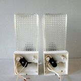 Pair of zipper wall lamps, made of glass 70