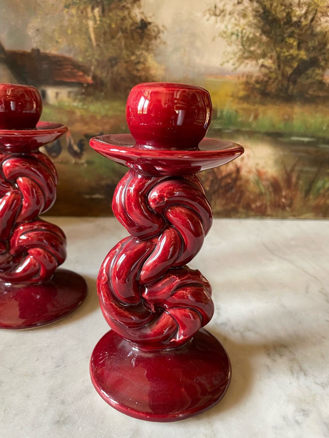 Ceramic candlesticks 1950