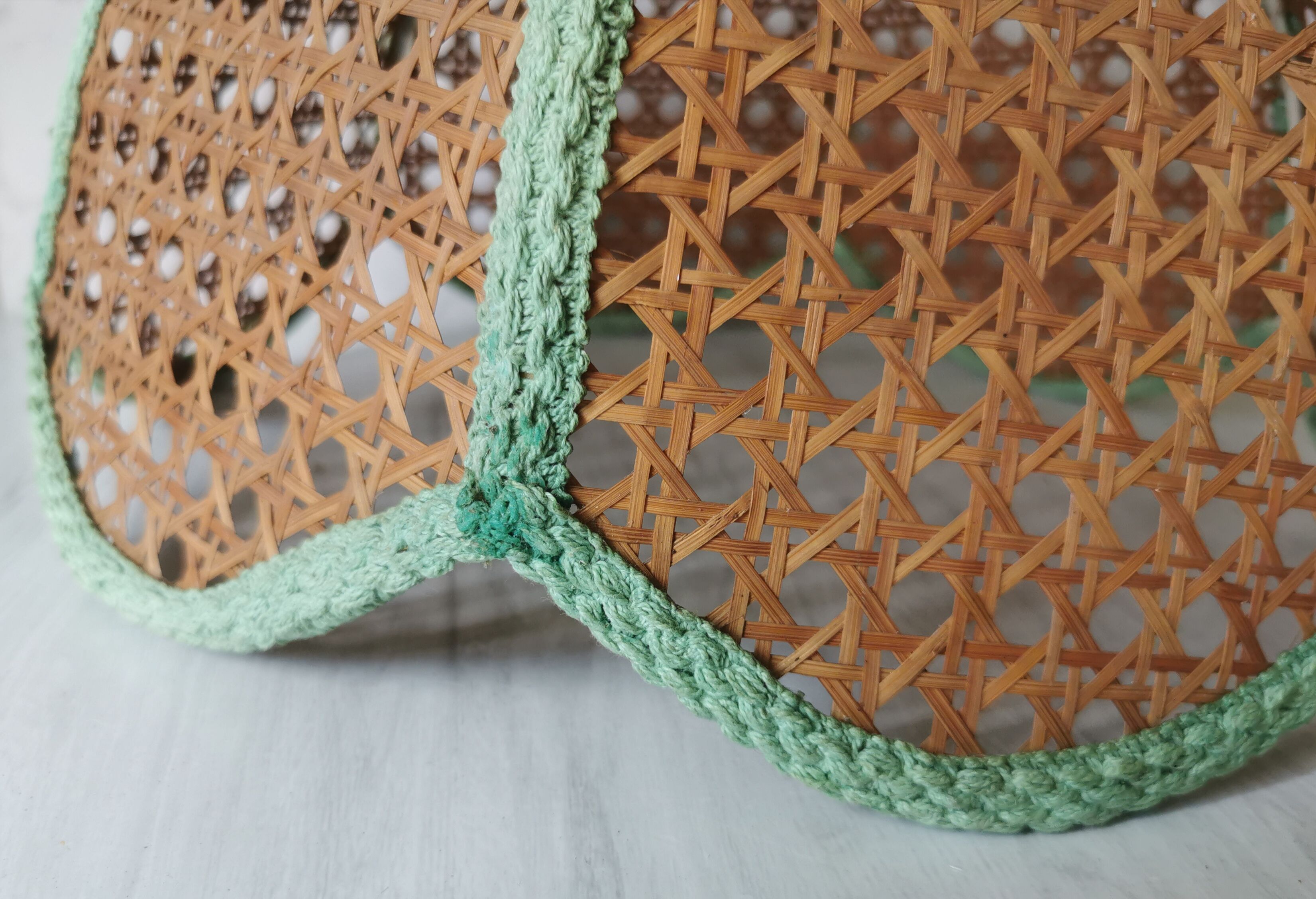 Vintage cane lampshade