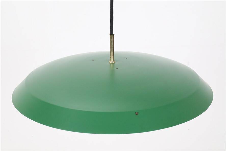 Rare big Lyfa Space Age pendant lamp / Mid-century Danish modern design / 1960s / 1970s / green