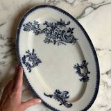 Plat ovale en terre de fer, service "Rocaille"