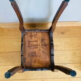 Louis XV bedside table or snack table, 18th century, quadrilobed side openings