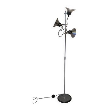Chrome floor lamp with 3 adjustable lights