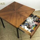 60s 70s teak sewing box sewing table utensilio coffee table mid century 60s