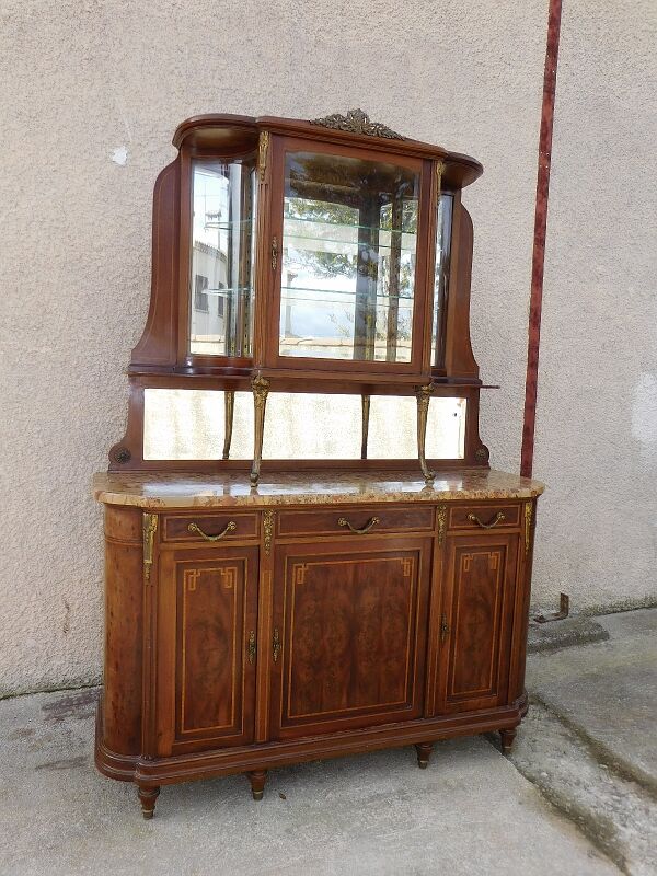 Buffet vitrine 1920 style louis XVI