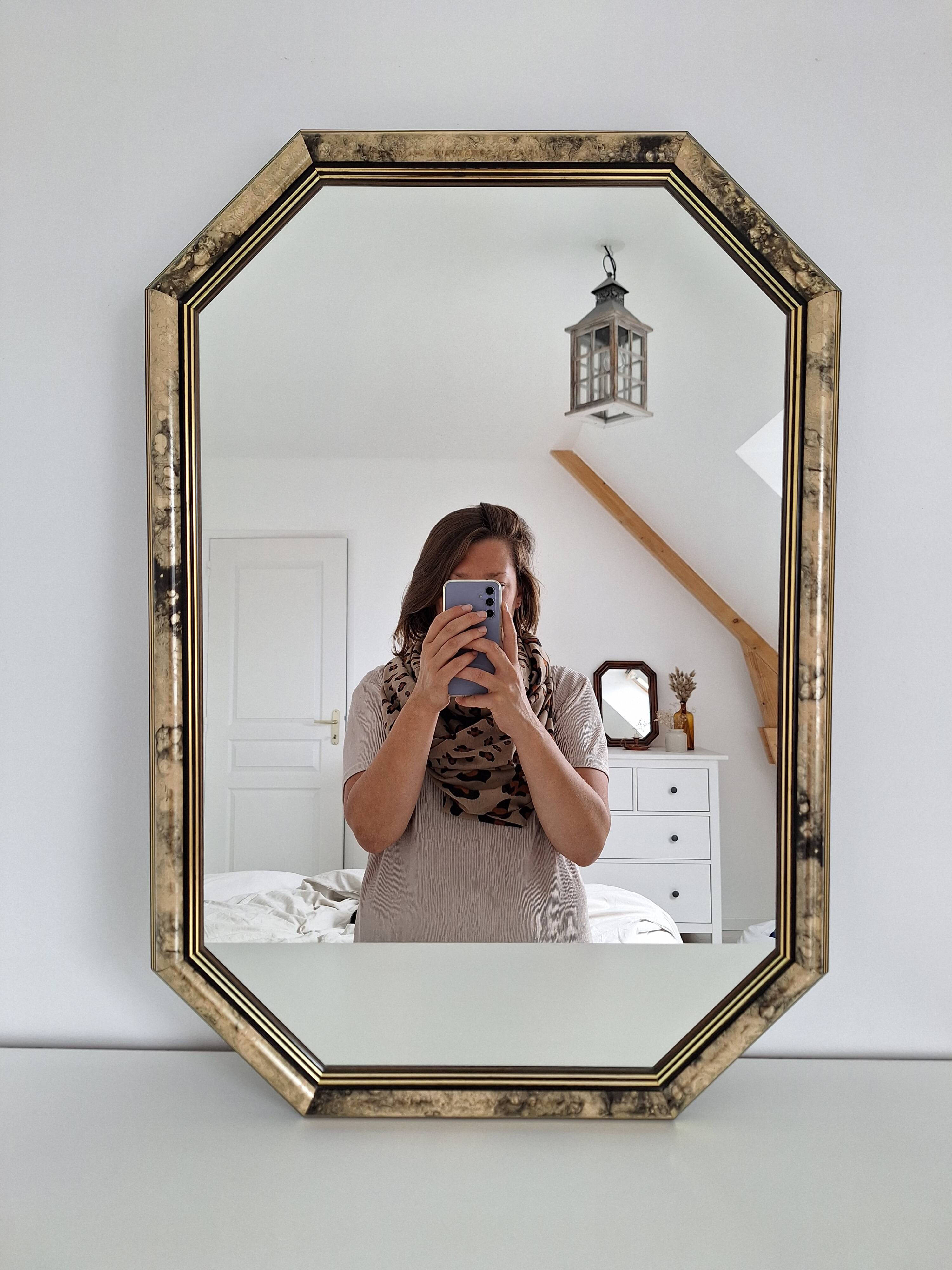 Vintage octagon mirror