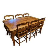 Extendable dining table + Provençal style chairs