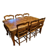 Table à manger extensible + chaises de style provençal