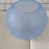 Vase boule verre craquelé
