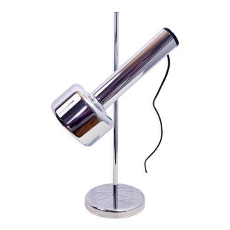 Chromed metal desk lamp