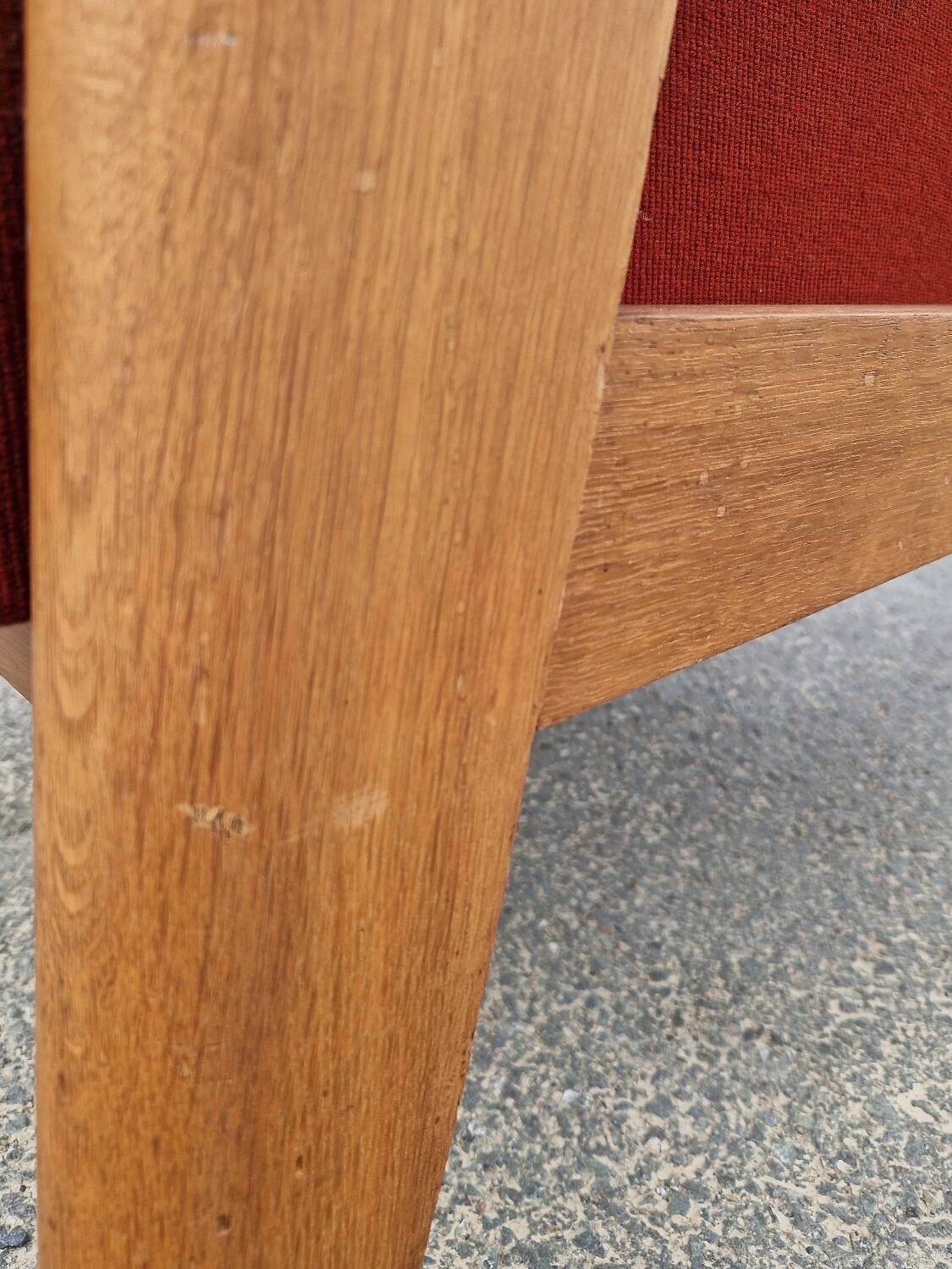 Antique solid oak armchair