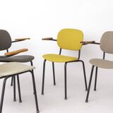 Set of 4 Vintage Armchairs 1950s Germany, Mid Century Modern Dining Chairs