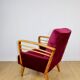 Vintage Art Deco Loft armchair raspberry - 1960s