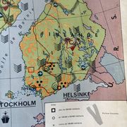 Old school map Scandinavian States