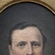 Portrait, oil on canvas of a man with a moustache signed Louis Joseph Digout, 19th century.